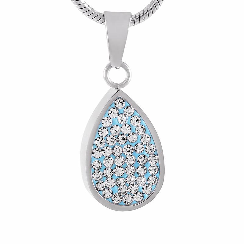 IJD9457 Inlay Crystal Stainless Steel Teardrop Pendant Cremation Keepsake Necklace for Ashes Urn Souvenir Memorial Jewelry
IJD9457 Inlay Crystal Stainless Steel Teardrop Pendant Cremation Keepsake Necklace for Ashes Urn Souvenir Memorial Jewelry