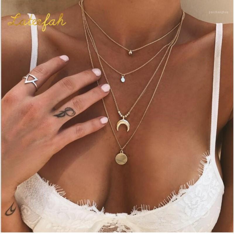 Ethnic Retro Necklace Simple Metal Golden Slender Clavicle Chain 4 Layered Wearing For Ladies Moon Horn Chains, Silver
Ethnic Retro Necklace Simple Metal Golden Slender Clavicle Chain 4 Layered Wearing For Ladies Moon Horn Chains, Silver