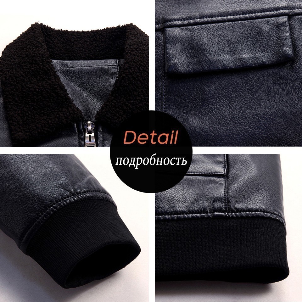 Oumor Men Autumn New Casual Vintage Biker Leather Jackets Coat Men Fashion Outfit Bomber Motorcycle PU Leather Jacket Coats Men T200106
