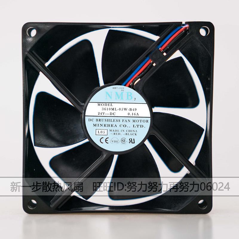 For NMB 3610ML-05W-B49 9225 9025 9cm DC 24V 0.16A For Fanuc series 16/18 TA, MA, TB, MB, TC, MC cooling fan
For NMB 3610ML-05W-B49 9225 9025 9cm DC 24V 0.16A For Fanuc series 16/18 TA, MA, TB, MB, TC, MC cooling fan