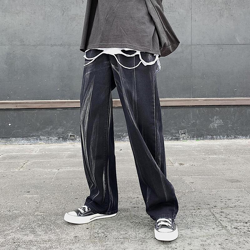Mens Black Jeans Tie-Dye Straight Denim Trousers Hiphop Streetwear Autumn Elastic Waist Dimensional Cut Loose Baggy Jeans Pant
Mens Black Jeans Tie-Dye Straight Denim Trousers Hiphop Streetwear Autumn Elastic Waist Dimensional Cut Loose Baggy Jeans Pant