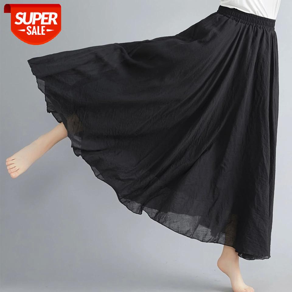 Supermiss Women Bohemian Cotton Linen Double Layer Elastic Waist Long Maxi Skirt Flowy Full Circle 2020 New Loose Skirts #z27d, White;black
Supermiss Women Bohemian Cotton Linen Double Layer Elastic Waist Long Maxi Skirt Flowy Full Circle 2020 New Loose Skirts #z27d, White;black