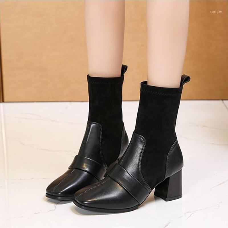 Lasdies Square Toe Shoes Women Pu Leather Short Boots Female Splicing High Heels Fashion Office Commute Elegant Hot Sale Boot1, Black
Lasdies Square Toe Shoes Women Pu Leather Short Boots Female Splicing High Heels Fashion Office Commute Elegant Hot Sale Boot1, Black