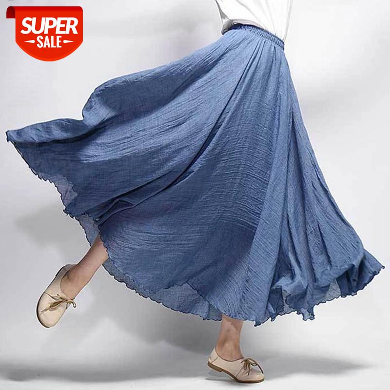 Women's 2020 Summer Ladies Casual Elastic Waist 2 Layers Skirts feminina Elegant High Waist Linen Maxi Skir #aW4k, White;black
Women's 2020 Summer Ladies Casual Elastic Waist 2 Layers Skirts feminina Elegant High Waist Linen Maxi Skir #aW4k, White;black