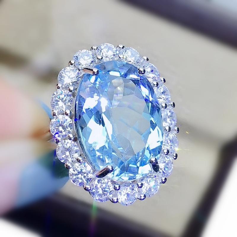 Cluster Rings Natural Real Blue Topaz Ring Per Jewelry 10*14mm 8.8ct Big Gemstone 925 Sterling Silver Fine J2092908, Golden;silver
Cluster Rings Natural Real Blue Topaz Ring Per Jewelry 10*14mm 8.8ct Big Gemstone 925 Sterling Silver Fine J2092908, Golden;silver