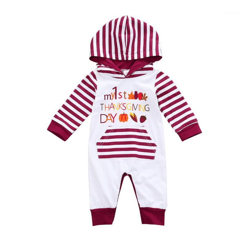 Baby Thanksgiving Clothes Long Sleeve Jumpsuit Autumn Fashion Stripe and Letter Pattern Hooded One Piece Size 0-24M1
Baby Thanksgiving Clothes Long Sleeve Jumpsuit Autumn Fashion Stripe and Letter Pattern Hooded One Piece Size 0-24M1