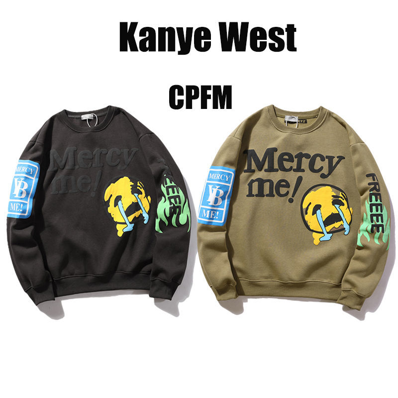 New autumn and winter kanye letters crying face smiling face foam printing round neck sweater plus velvet loose long sleeves
New autumn and winter kanye letters crying face smiling face foam printing round neck sweater plus velvet loose long sleeves