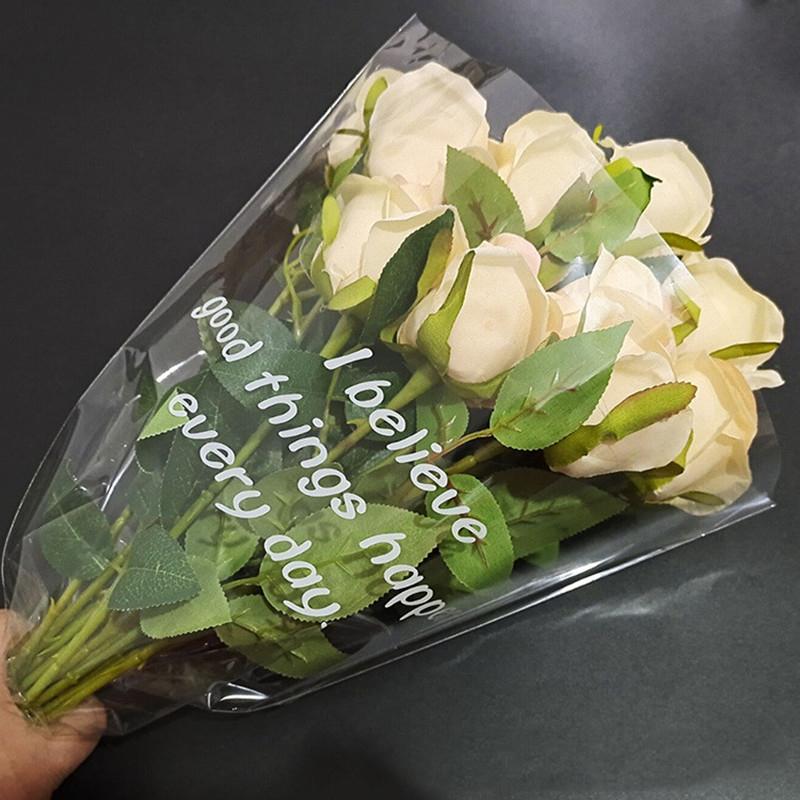 Transparent Flower Plastic Bag New White Letter Rose Packaging Bag Wedding Party Bouquet Wrap Material 50pcs/lot
Transparent Flower Plastic Bag New White Letter Rose Packaging Bag Wedding Party Bouquet Wrap Material 50pcs/lot
