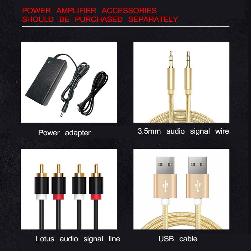 HIFI Bluetooth 5.0 Digital Power Audio Board 50WX2 Stereo AMP Amplificador Home Theater USB TF Card Player