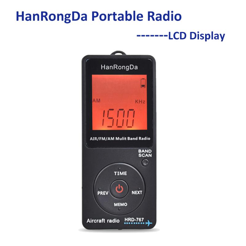 HanRongDa Portable Radio Aircraft Band Receiver FM/AM/AIR Radio World Band W/ LCD Display Lock Button Pocket With Earphone
HanRongDa Portable Radio Aircraft Band Receiver FM/AM/AIR Radio World Band W/ LCD Display Lock Button Pocket With Earphone
