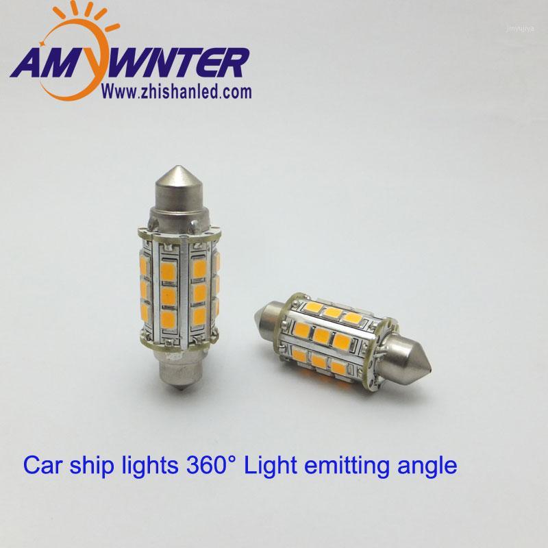 Festoon 12V C5w LED 2835 24V Leds Marine indicator light 36mm 39mm 42mm Car ship lights 360degree Light emitting angle AMYWNTER1
Festoon 12V C5w LED 2835 24V Leds Marine indicator light 36mm 39mm 42mm Car ship lights 360degree Light emitting angle AMYWNTER1