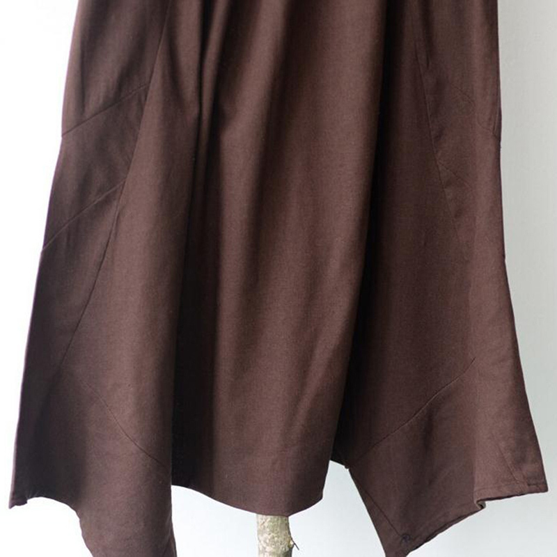 Autumn Women Casual Linen Harem Pants Baggy Bottoms Fashion Solid Low Crotch Female Plus Size Pants 201031
