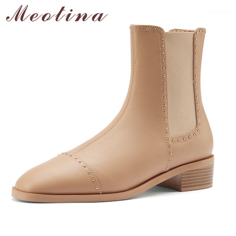 Meotina Rivet Genuine Leather Mid Heel Short Boots Women Shoes Zip Square Toe Thick Heels Slip On Ankle Boots Lady Autumn Winter1, Black synthetic lin
Meotina Rivet Genuine Leather Mid Heel Short Boots Women Shoes Zip Square Toe Thick Heels Slip On Ankle Boots Lady Autumn Winter1, Black synthetic lin
