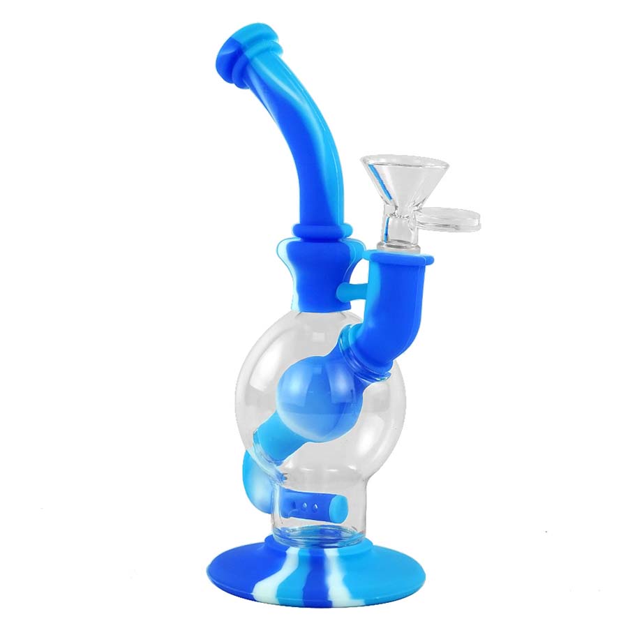 7.4"water pipe Glass bong silicone smoking bong with glass bowl Dab rig silicone bong hookah portable
7.4"water pipe Glass bong silicone smoking bong with glass bowl Dab rig silicone bong hookah portable