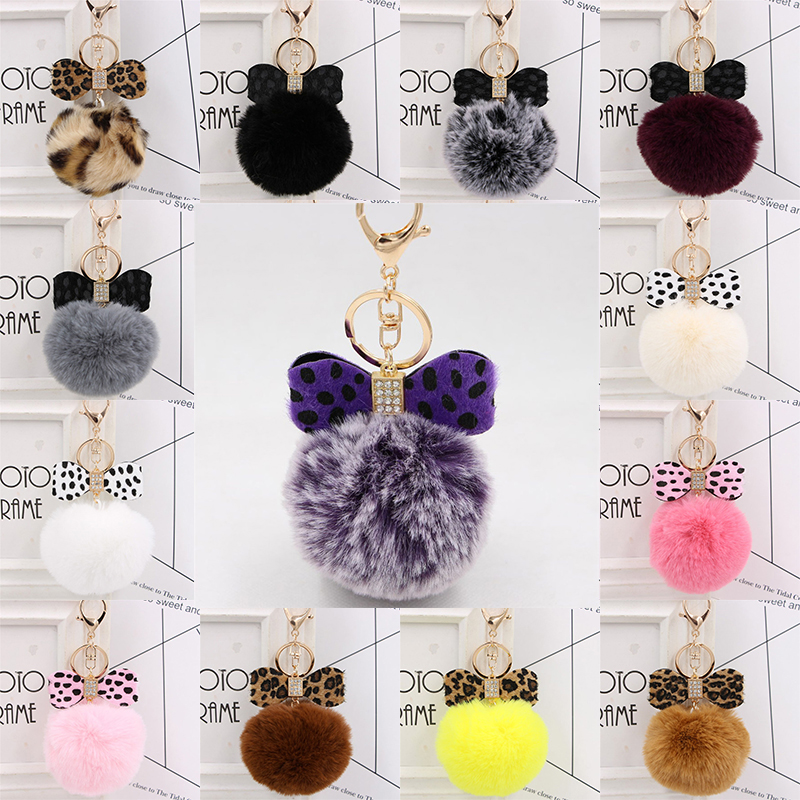 Leopard Print Keychain Charm Fluffy Faux Rabbit Fur Ball Women Handbag Pendants Car Key Ring Crystal Bow Jewelry
Leopard Print Keychain Charm Fluffy Faux Rabbit Fur Ball Women Handbag Pendants Car Key Ring Crystal Bow Jewelry