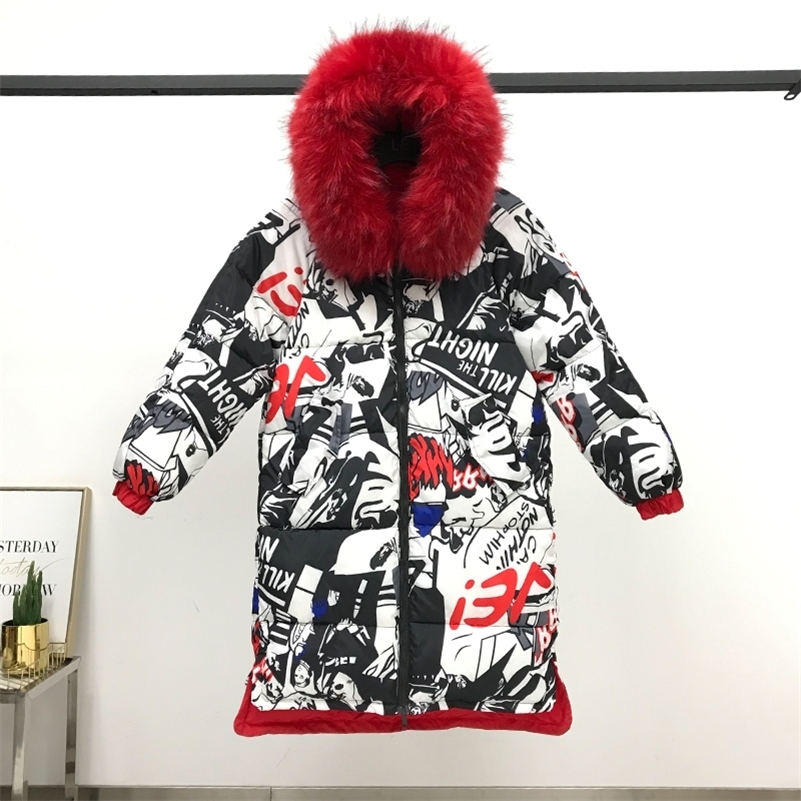 Double Two Sides Winter Jacket Women Hooded Thicken Fur Female Long Warm Parka Outwear Oversize Coat Y201001