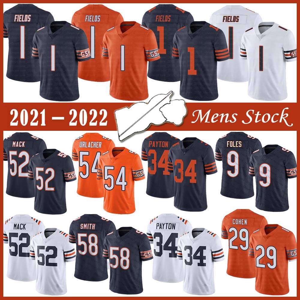 1 Justin Fields 52 Khalil Mack Football Jersey 58 Roquan Smith 9 Nick Foles 29 Tarik Cohen 34 Walter Payton 54 Brian Urlacher Mens Stitched jerseys, Shown
1 Justin Fields 52 Khalil Mack Football Jersey 58 Roquan Smith 9 Nick Foles 29 Tarik Cohen 34 Walter Payton 54 Brian Urlacher Mens Stitched jerseys, Shown