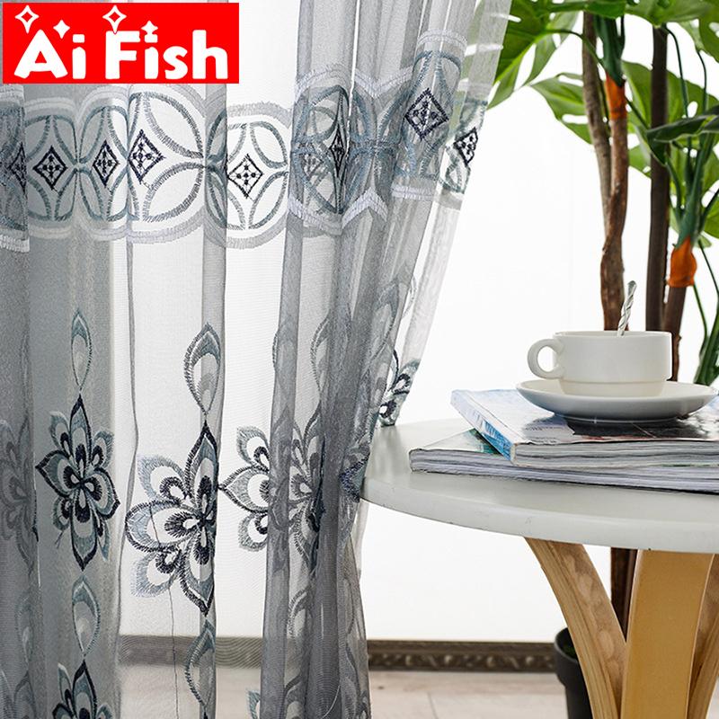 Luxury Curtains For living room Drapes Blue Perspective Floral Embroidery Tulle Sheer Curtains Suitable for bedroom MY196-25
Luxury Curtains For living room Drapes Blue Perspective Floral Embroidery Tulle Sheer Curtains Suitable for bedroom MY196-25