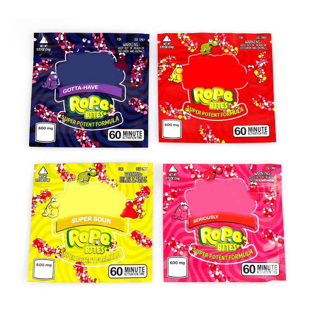 Medicated Nerds Rope Bites Bag Empty Square Gummy Mylar Bag Packaging Pouch for Dry Herb Tobacco Flower Storage Retail Resale
Medicated Nerds Rope Bites Bag Empty Square Gummy Mylar Bag Packaging Pouch for Dry Herb Tobacco Flower Storage Retail Resale