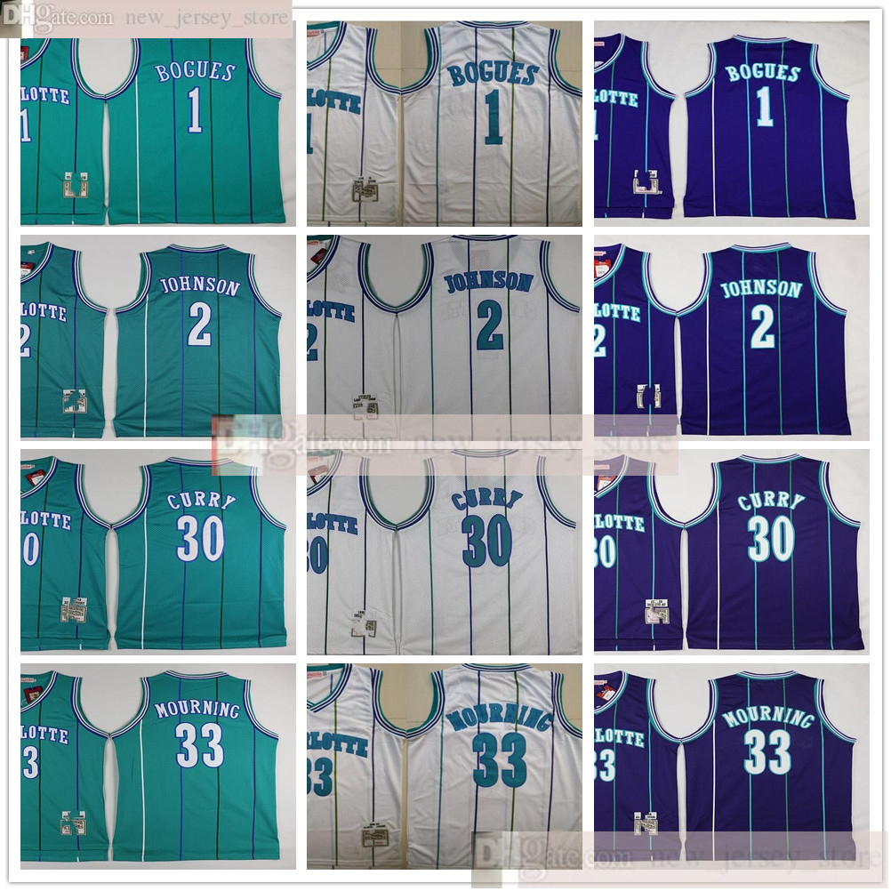 Retro Stitched 1 Tyrone Muggsy Jersey Mens 2 Larry Johnson 30 Dell Curry 33 Alonzo Mourning White Green Purple Basketball Jersey, Black;red
Retro Stitched 1 Tyrone Muggsy Jersey Mens 2 Larry Johnson 30 Dell Curry 33 Alonzo Mourning White Green Purple Basketball Jersey, Black;red