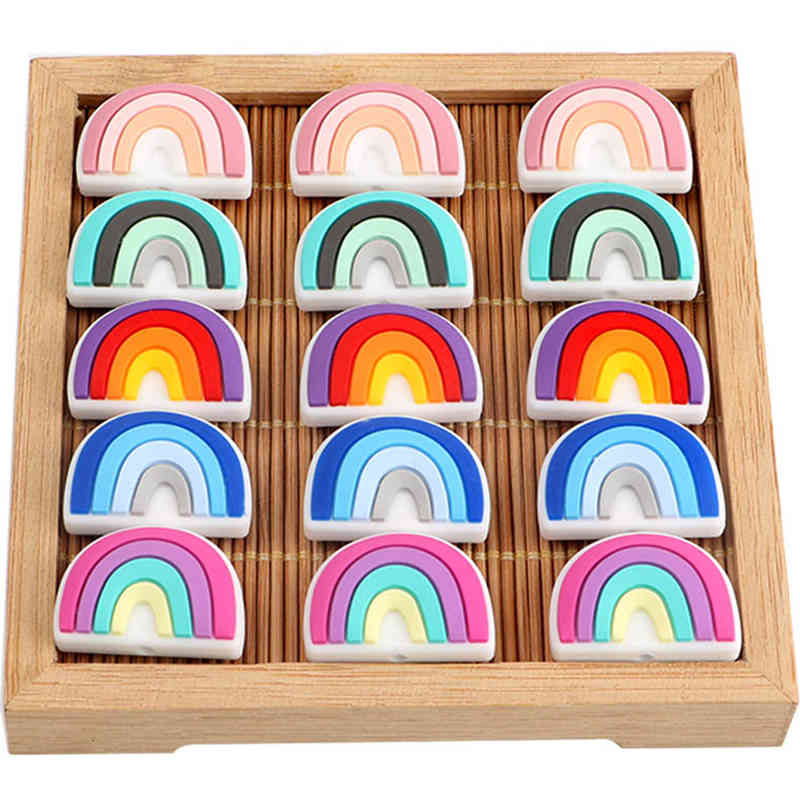 10pc Lot Mini Rainbow Silicone Beads Baby Dummy Cartoon Pacifier Toy Accessories
10pc Lot Mini Rainbow Silicone Beads Baby Dummy Cartoon Pacifier Toy Accessories
