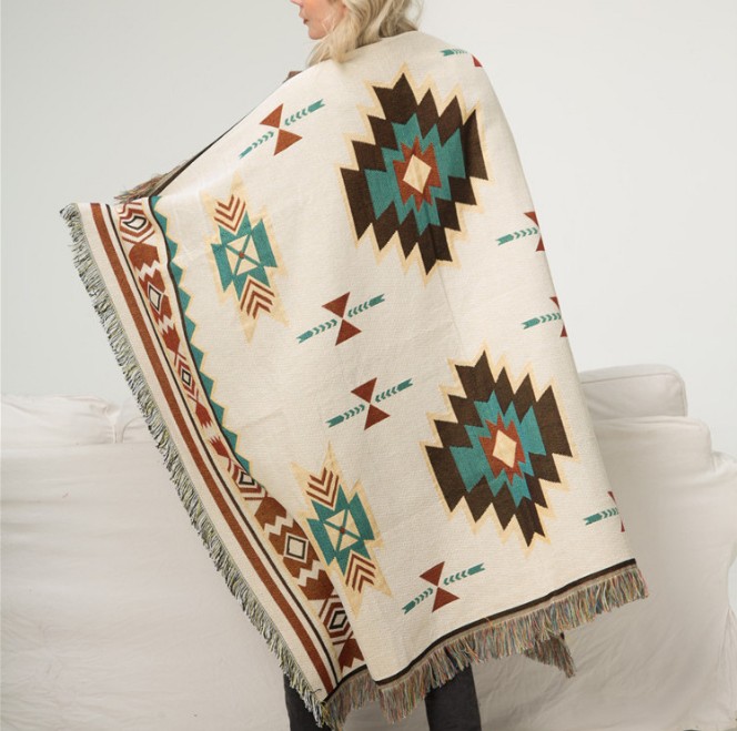 Bohemian Geometric Blanket Mandala Rug Sofa Cover Tapestry Throw Towel Bedding Sheet Adults Kids Home Travel Cobija Cobertor