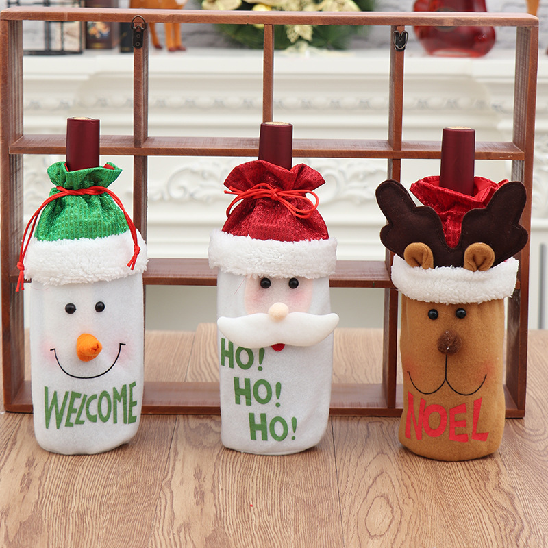 Christmas Wine Bottle Cover Santa Claus Wine Bottle String Candy Gift Bag Christmas Decorations for Home Table New Year Christmas Ornaments
Christmas Wine Bottle Cover Santa Claus Wine Bottle String Candy Gift Bag Christmas Decorations for Home Table New Year Christmas Ornaments
