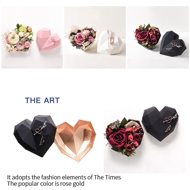 High-End Birthday Gift Diamond Heart Shape Flower Box Rose Gold Color Inner Flower Packaging Valentine'S Day Christmas Gift Box
High-End Birthday Gift Diamond Heart Shape Flower Box Rose Gold Color Inner Flower Packaging Valentine'S Day Christmas Gift Box