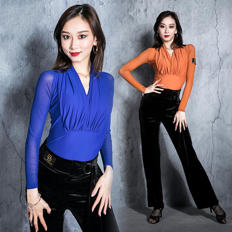 Latin Dance Tops Women Leotard Dancing Jumpsuit Modern Tops Standard Ballroom Dance Shirt Professional Practice Latin L2862, Black top c
Latin Dance Tops Women Leotard Dancing Jumpsuit Modern Tops Standard Ballroom Dance Shirt Professional Practice Latin L2862, Black top c