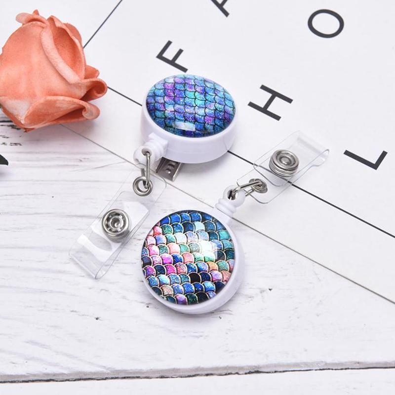 Women Badge Reel Retractable Keychain Mermaid Scales Pattern IC Identification Card Pass ID Card Holder Keyring Key Chain1
Women Badge Reel Retractable Keychain Mermaid Scales Pattern IC Identification Card Pass ID Card Holder Keyring Key Chain1