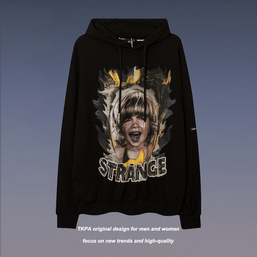 Tkpa portrait printed fashion brand dark high street style oversize loose Hoodie men, Black
Tkpa portrait printed fashion brand dark high street style oversize loose Hoodie men, Black