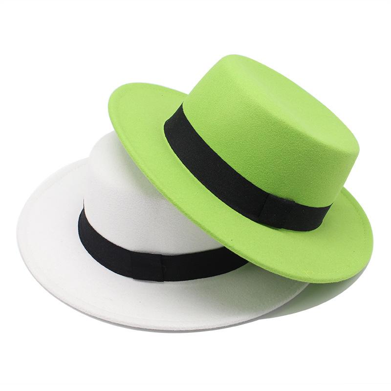 Wide Brim Hats Classic Solid Color Felt Fedoras Hat For Men Women Artificial Wool Blend Jazz Cap Simple Flat Top, Black
Wide Brim Hats Classic Solid Color Felt Fedoras Hat For Men Women Artificial Wool Blend Jazz Cap Simple Flat Top, Black