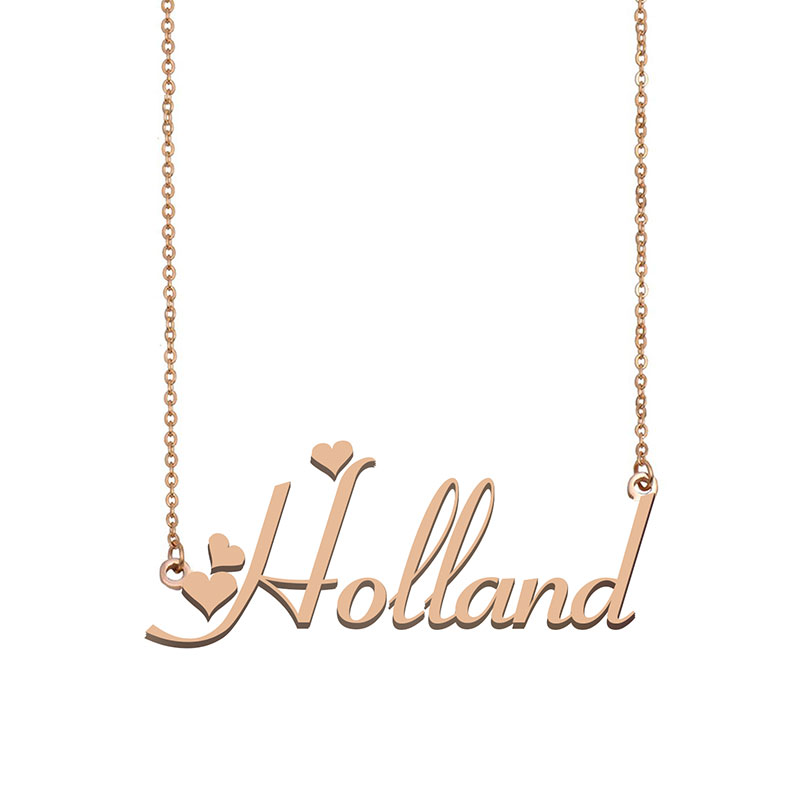 Holland name necklaces pendant Custom Personalized for women girls children best friends Mothers Gifts 18k gold plated Stainless steel, Silver
Holland name necklaces pendant Custom Personalized for women girls children best friends Mothers Gifts 18k gold plated Stainless steel, Silver
