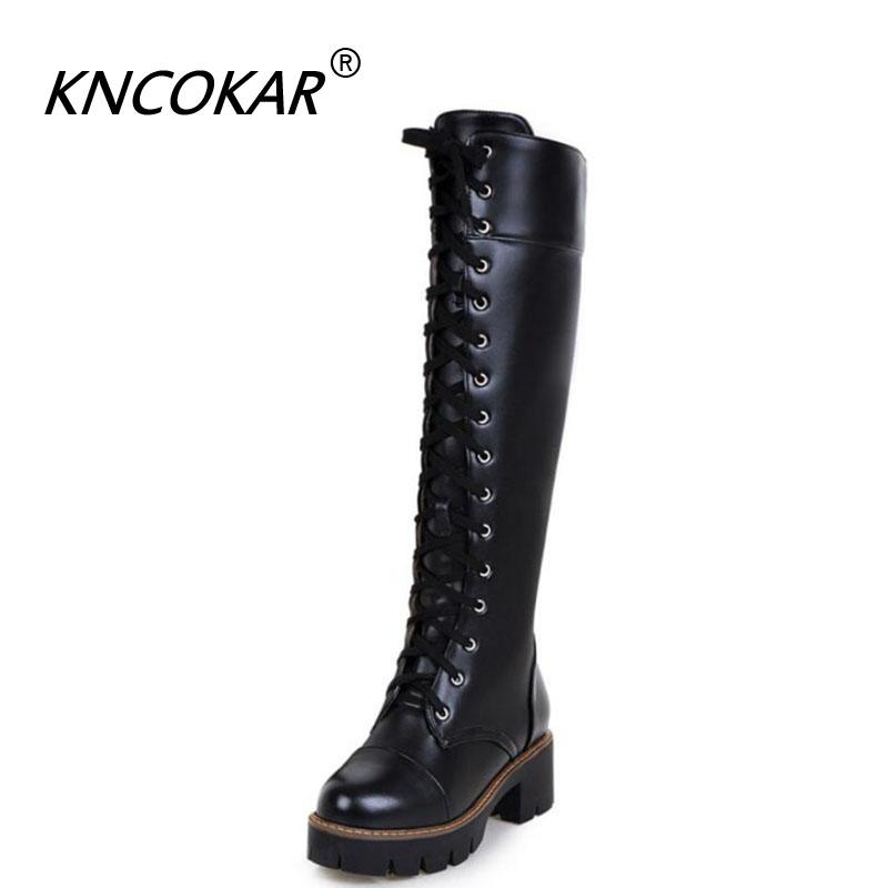 KNCOKAR New Autumn Winter Low Heel Long Boots Female High Boots Retro Round Head And Knee Lace-Up Knight Big Yards, White
KNCOKAR New Autumn Winter Low Heel Long Boots Female High Boots Retro Round Head And Knee Lace-Up Knight Big Yards, White