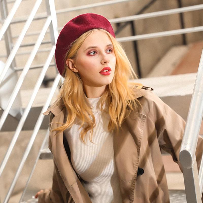 Berets female hat for winter and autumn wool multiple color simple fashion painter cap high quality women hats, Black
Berets female hat for winter and autumn wool multiple color simple fashion painter cap high quality women hats, Black