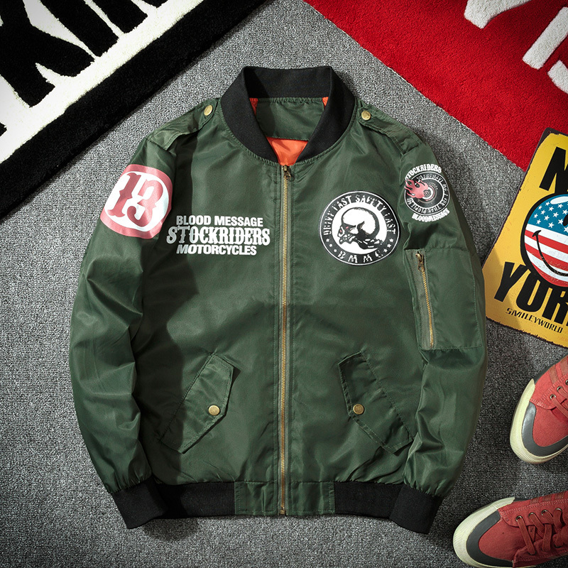 MA-1Military Biker Bomber Jacket Men Autumn Printed Slim Fit Pilot Coat Streetwear Jackets Windbreaker Baseball Coats Clothing 201119