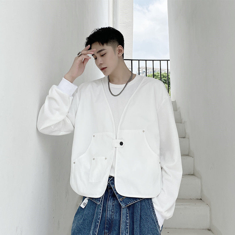 2021 New Autumn and Winter Hoodies in the Black Male Fashion of Two Loose Pieces Sweater Street Style Hip-hop Seam Top DZEO, White.
2021 New Autumn and Winter Hoodies in the Black Male Fashion of Two Loose Pieces Sweater Street Style Hip-hop Seam Top DZEO, White.
