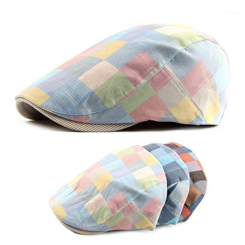 Thin Spring Summer Autumn Color Plaid Newsboy Caps Men Cotton Flat Peaked Cap Adjustable Women Painter Beret Hats1
Thin Spring Summer Autumn Color Plaid Newsboy Caps Men Cotton Flat Peaked Cap Adjustable Women Painter Beret Hats1