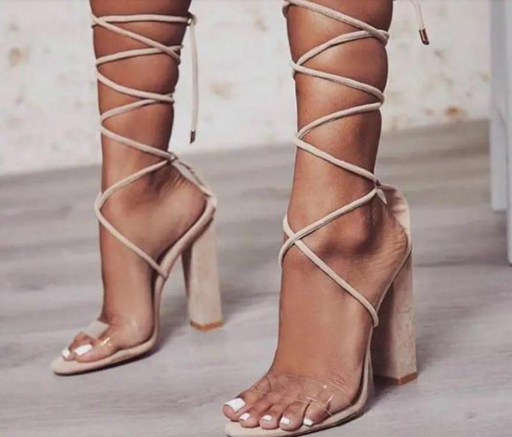 European and American hot models plus size women's sandals 2021 summer new super high heel strap open toe sandals, Beige
European and American hot models plus size women's sandals 2021 summer new super high heel strap open toe sandals, Beige