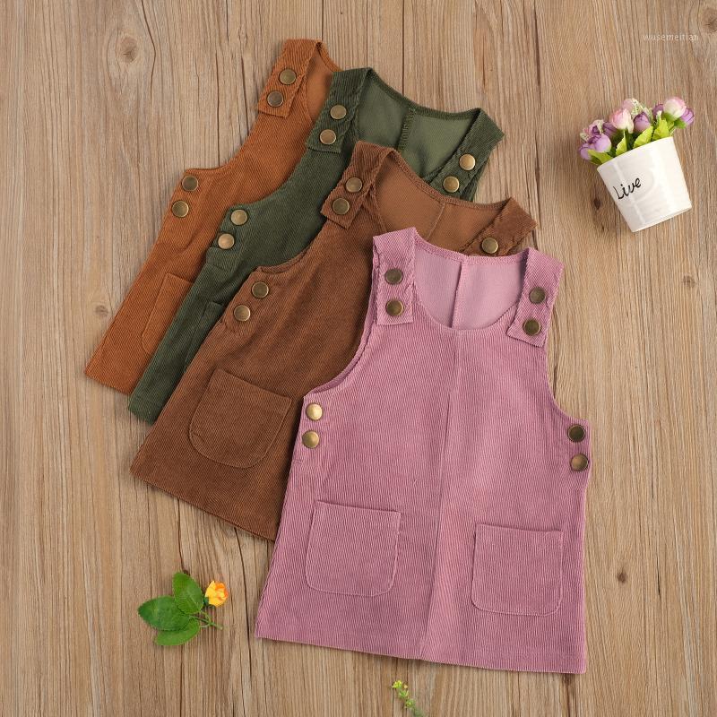 Autumn Spring Kids Girls Lovely Overalls Dress Solid Button Pocket Corduroy Straight Mini Sundress 4 Colors 0-4Y1
Autumn Spring Kids Girls Lovely Overalls Dress Solid Button Pocket Corduroy Straight Mini Sundress 4 Colors 0-4Y1