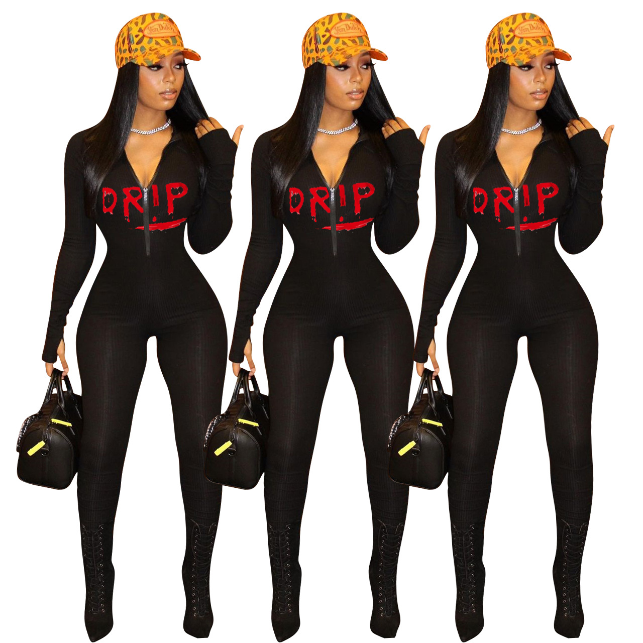 Fashion Printed Jumpsuit 2021 New Arrival Womens Rompers Casual Style Letter Print Jumpsuits Women Zipper Hot Selling Rompers, Black
Fashion Printed Jumpsuit 2021 New Arrival Womens Rompers Casual Style Letter Print Jumpsuits Women Zipper Hot Selling Rompers, Black