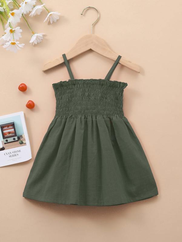 Baby Girl Shirred Bodice Cami Dress SHE