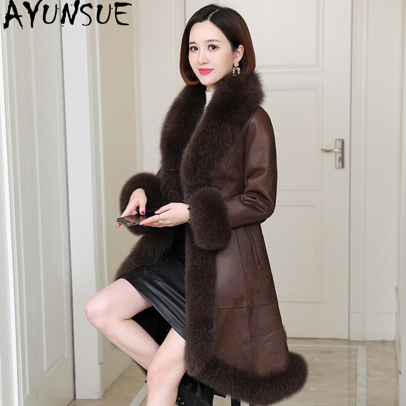 AYUNSUE High Quality Real Fur Coat Female Winter Clothes Women Vintage Woman Jacket Fur Collar 2020 Abrigo Mujer 742, Pink
AYUNSUE High Quality Real Fur Coat Female Winter Clothes Women Vintage Woman Jacket Fur Collar 2020 Abrigo Mujer 742, Pink