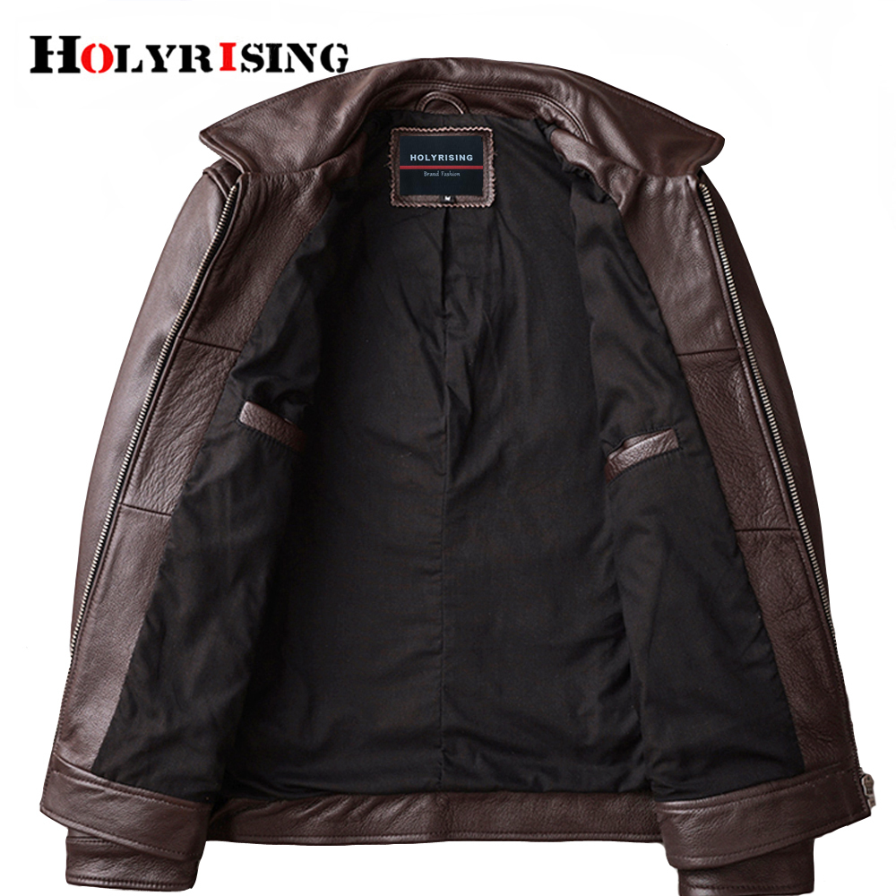 Men Genuine Jacket Vintage Brown Men Slim Fit Motorcycle Leather Jacket Plus Size 5XL Genuine Cowhide Spring Biker Coat 201128