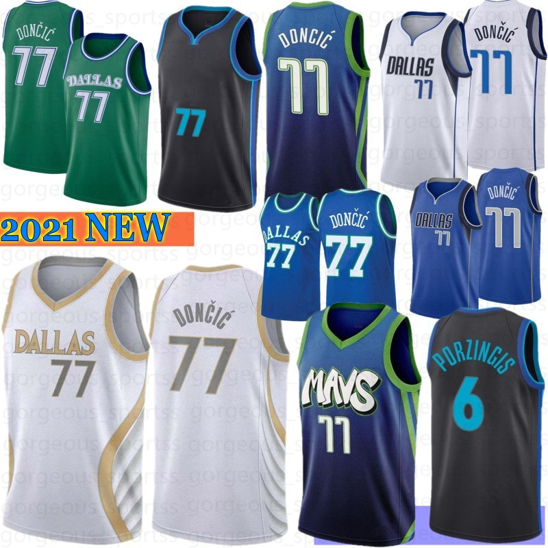 

Luka NCAA 77 Doncic University Men Basketball Jerseys Kristaps 6 Porzingis Dirk 41 Nowitzki Stephen 30 Curry 2021 -XXL Stock Jersey, Men yongshi