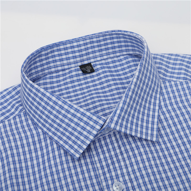 Men Plaid Shirt Long Sleeve Regular Fit Mens Striped Shirts with Chest Pocket Square Collar Checkered Shirts for Men New 201124