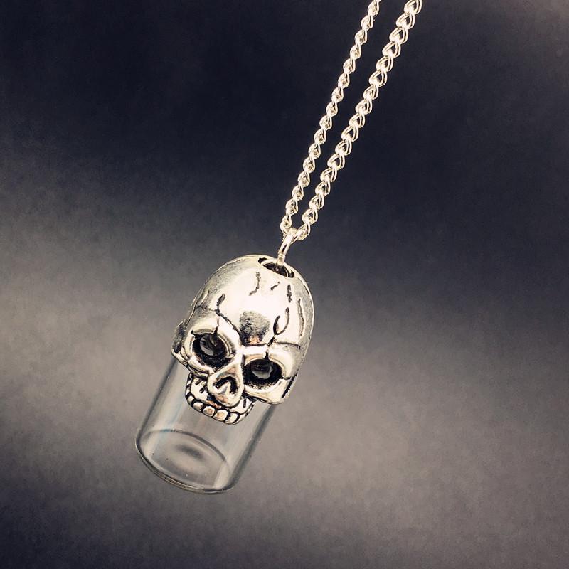 Pendant Necklaces Unique Skull Wish Bottle Necklace Open Pet Urn Hair Collection Collectors Perfume Anniversary Jewelry
Pendant Necklaces Unique Skull Wish Bottle Necklace Open Pet Urn Hair Collection Collectors Perfume Anniversary Jewelry