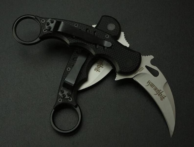 Best Karambit 690 Pocket Folding Claw G10 Handle Training Fixed Blade Knife Fishing Hunting Survival Tool Knives 0268