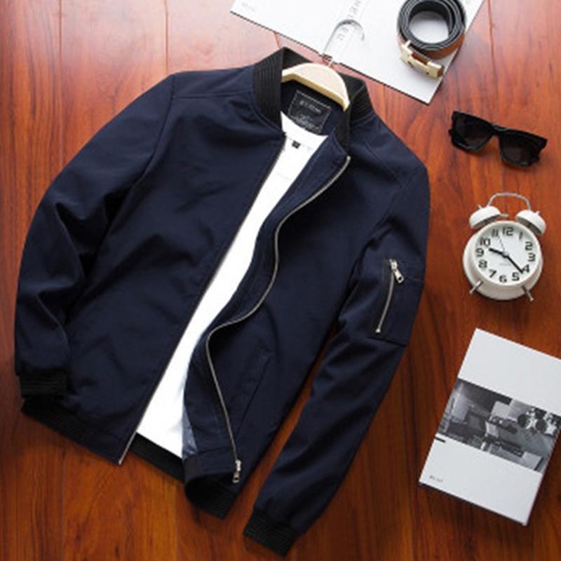 Autumn Fashion Men's Jacket Street Style Zipper Jackets Coat Baseball Jacket Men Tops, Black
Autumn Fashion Men's Jacket Street Style Zipper Jackets Coat Baseball Jacket Men Tops, Black