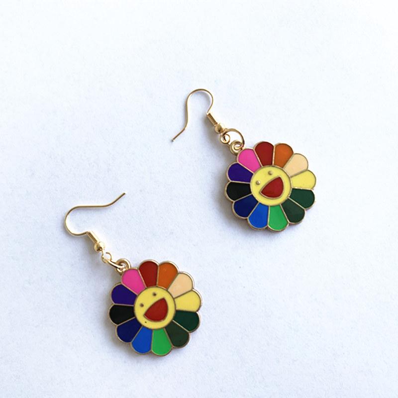 1pair Cute Flowers Drop Earrings Women Earring Rainbow Sunflower Pendant Cute Fun Sweet Dangle Earrings High Quality Jewelry Gif
1pair Cute Flowers Drop Earrings Women Earring Rainbow Sunflower Pendant Cute Fun Sweet Dangle Earrings High Quality Jewelry Gif